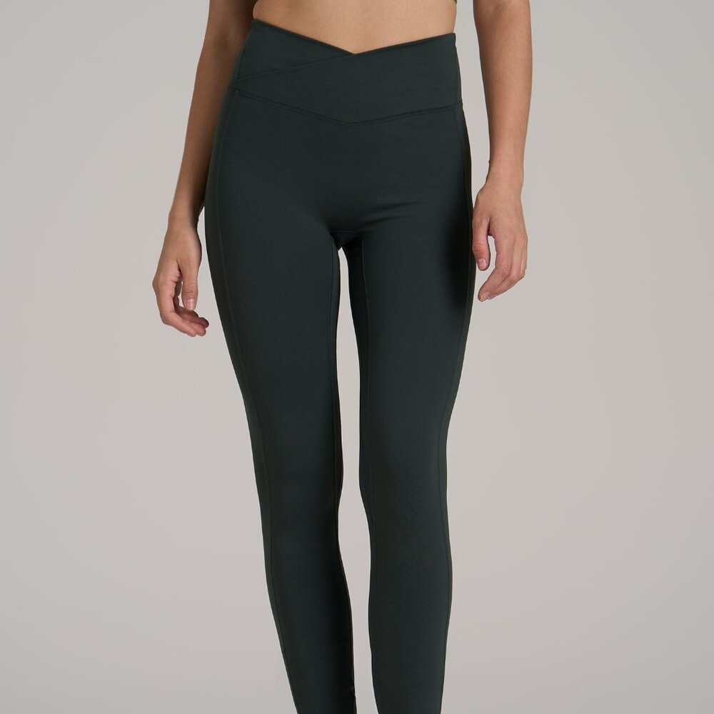 American Tall Balance Cross Over Leggings for Tall Women in Pine Grove Size XLXL
